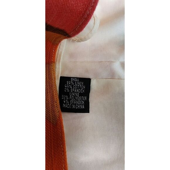 Adrianna Papell Women's Multicolor Floral Beige/Orange Fit-Flare Knee Dress Sz 6 - Picture 9 of 9